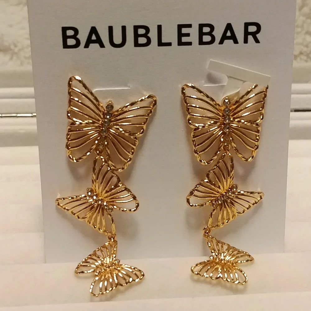 NWT Baublebar Butterfly Earrings - Picture 2 of 4